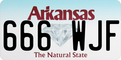 AR license plate 666WJF