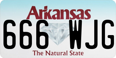 AR license plate 666WJG