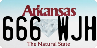 AR license plate 666WJH