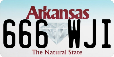 AR license plate 666WJI