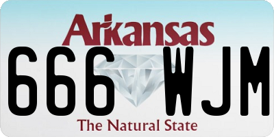 AR license plate 666WJM