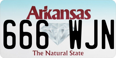 AR license plate 666WJN