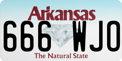 AR license plate 666WJO