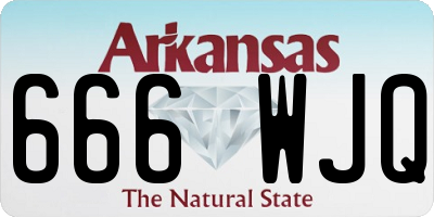 AR license plate 666WJQ
