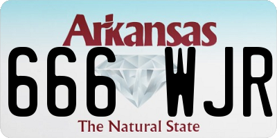 AR license plate 666WJR