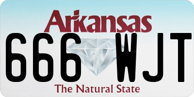 AR license plate 666WJT