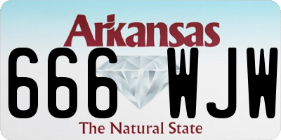 AR license plate 666WJW