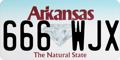 AR license plate 666WJX