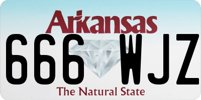 AR license plate 666WJZ