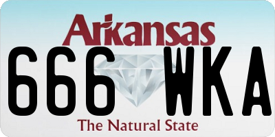 AR license plate 666WKA
