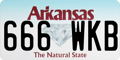 AR license plate 666WKB