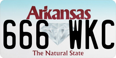 AR license plate 666WKC