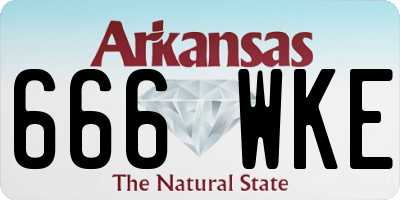 AR license plate 666WKE