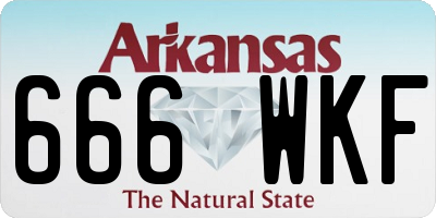 AR license plate 666WKF