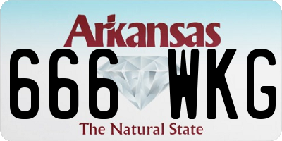 AR license plate 666WKG
