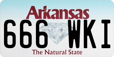 AR license plate 666WKI