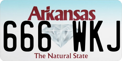 AR license plate 666WKJ