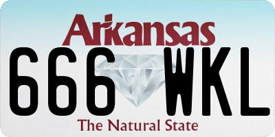 AR license plate 666WKL