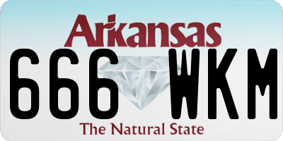 AR license plate 666WKM