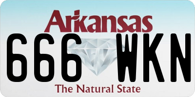 AR license plate 666WKN