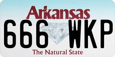 AR license plate 666WKP