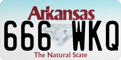 AR license plate 666WKQ