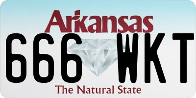 AR license plate 666WKT