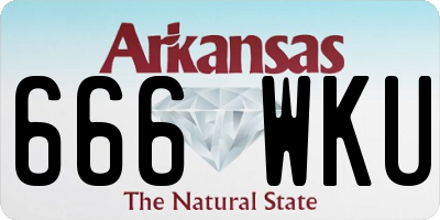 AR license plate 666WKU
