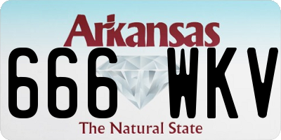 AR license plate 666WKV