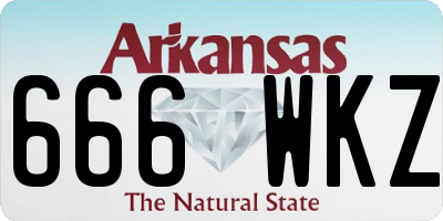 AR license plate 666WKZ