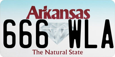 AR license plate 666WLA