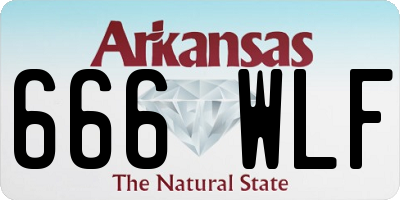 AR license plate 666WLF