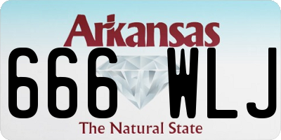 AR license plate 666WLJ