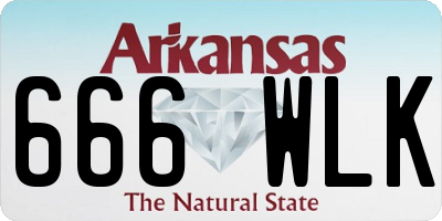 AR license plate 666WLK