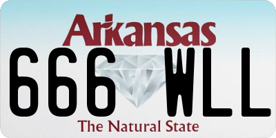 AR license plate 666WLL