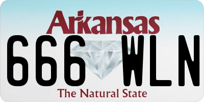 AR license plate 666WLN
