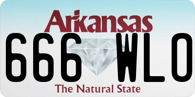 AR license plate 666WLO