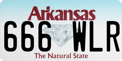AR license plate 666WLR