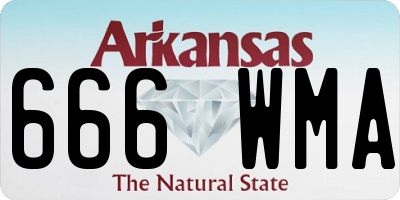 AR license plate 666WMA