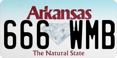 AR license plate 666WMB