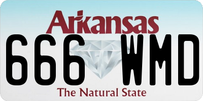 AR license plate 666WMD