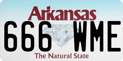 AR license plate 666WME