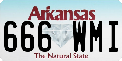 AR license plate 666WMI