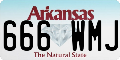 AR license plate 666WMJ