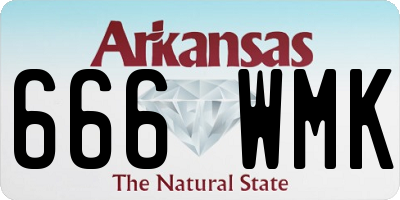 AR license plate 666WMK
