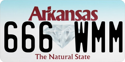AR license plate 666WMM