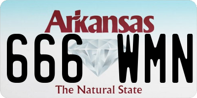AR license plate 666WMN