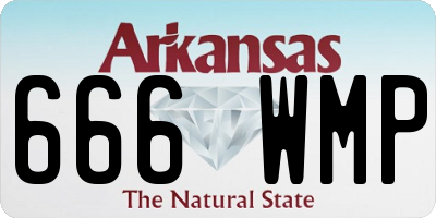 AR license plate 666WMP