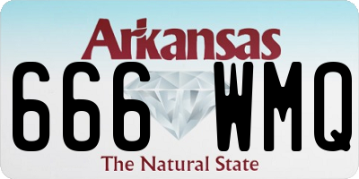 AR license plate 666WMQ
