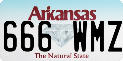 AR license plate 666WMZ